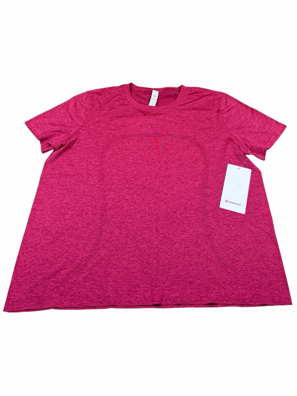 NWT Lululemon Swiftly Relaxed Short-Sleeve Shirt Raspberry Rave/Flamingo Fun 12